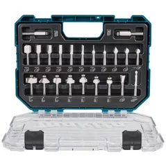Set de tubulare, bite, duze Makita D-74778 Set 22buc freze pentru lemn 8mm