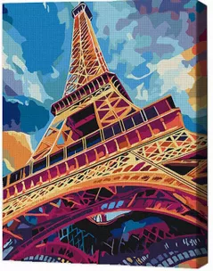 Tablou pe numere BrushMe MG0001FC 40x50cm (fără cutie) - Turnul Eiffel