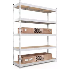 Cтеллаж складской Nex Home Raft metalic Titan 2160x1200x800 mm, 5 nivele MDF, galvanizat