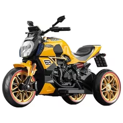Mașină electrică pentru copii Richi (56783) Motocicleta galbena pe acumulator pentru copii (1260)