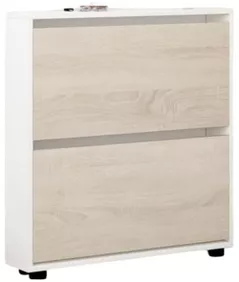 Полка для обуви Mobildor-Lux Leo Slim 100x16x86H cm White/Sonoma