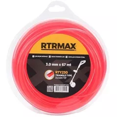 Леска для триммера RTRMAX RTY230 3,0мм X 67м (треугольник)