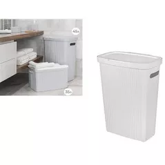 Coș pentru rufe Бытпласт 46734 Корзина для белья с крышкой Econova 45l 45x29x63cm серая