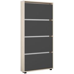 Полка для обуви Mobildor-Lux Leo Slim 100x16x164H cm Sonoma/Anthracite