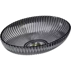 Lavoar SanDonna ST-GL49A din sticla pe blat scoica Gri