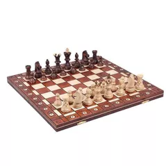 Joc educativ de masă miscellaneous 5243 Sah din lemn 54 cm CHW1 Ambasador, king 11cm,fag,mesteacan,carpen,paltin