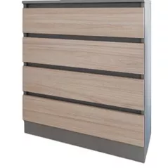 Комод Smartex (16059) Т1 90cm Grafit+Stejar Deschis
