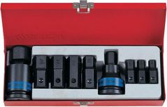 Set de tubulare, bite, duze King Tony 6411MP набор 3/4" ударных торцевых насадок HEX, 10-32мм, 11 пр.