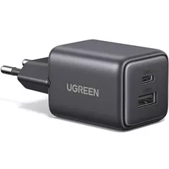 Încărcător cu fir Ugreen 65737 GaN USB-A, Type-C, 20W QC3.0, X514, Black