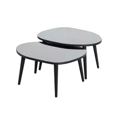 Măsuţă cafea Trendy Gusto-Negru, Fume (2 bucăți)