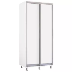 Шкаф Mobildor-Lux Aron-S uși glisante din PAL (100x60x200H cm) Alb Brilliant