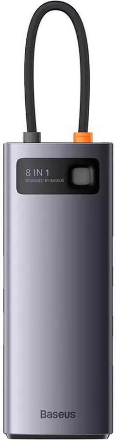 Adaptor de rețea USB Baseus WKWG070013 4in1 Type-C to 4+USB-A, Metal Gleam Series, Space Gray