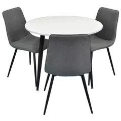 Комплект стол и стулья Evelin di Costacurta стол DT-404-3B + 3 стула XR-154B Grey5 (rogojca)