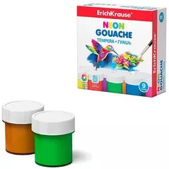 Set de creație Promstore 54596 Guasa ErichKrause Neon 9culori, 20 ml