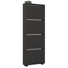 Raft pentru încălțăminte Mobildor-Lux Leo Slim 100x16x164H cm Anthracite