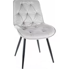 Стул Signal Cherry II velvet jas szary bl.03/ met. czar