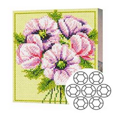 Tablou pe numere Art Gallery BJ791 Mozaic cu diamante 20x20cm Violete delicate