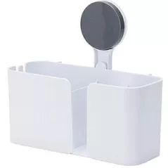 Аксессуар для ванной Promstore 55597 Cos pentru baie Bathroom Solutions 21x9x19cm, alb, plastic