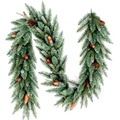 Decor de Crăciun și Anul Nou Promstore 02546 Ветка еловая с шишками 200cm, PE