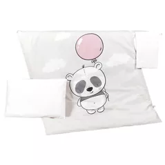 Lenjerie de pat pentru copii PernaMea Set lenjerie 3 piese Premium Panda (PM.100469/2)
