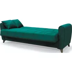 Диван Trendy Paris, extensibila cu lada de depozitare, 215x80x80cm, Verde