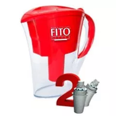 Cană filtrantă pentru apă Fito Filter FF Platinum rosu 2cart