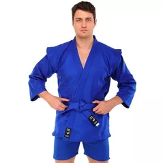 Одежда для спорта SUHS 13505 Kimono pt sambo din coton m.140cm, 500g/m2 CO-4676 blue