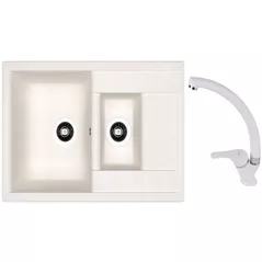 Мойка кухонная со смесителем Dr.Gans Astra 760K + SanDonna F 1069 alb