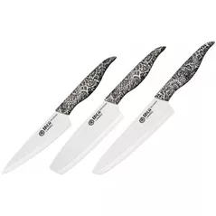 Набор ножей Samura INCA lama zirconia ceramic alb 3buc. (SIN-0220W)