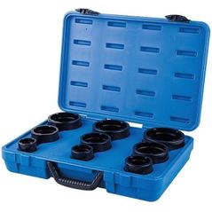 Set de tubulare, bite, duze King Tony Set chei tubulare cu dinți interni și piuliță autoblocantă KM 7K09MP 1/2" și 3/4", 9 buc.