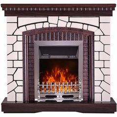 Камин электрический ArtFlame Natali & Galileo Silver, 1058x1100x300 mm, Alb
