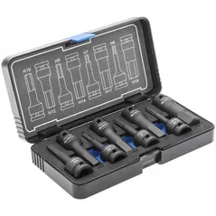 Набор головок, бит, насадок Hoegert HT6R004 насадки ударные HEX, H6-H19, 1/2", 8 предм. CrMo
