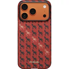 Husă pentru smartphone Pitaka iPhone 17 Pro Max Happiness Rides Edge (Cinnabar Steed) (HR1708PM)