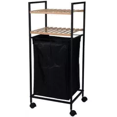 Etajeră Promstore 42807 Этажерка на колесах + корзина для белья 89X38X32cm