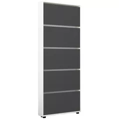 Полка для обуви Mobildor-Lux Leo Slim 90x16x203H cm White/Anthracite