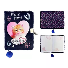 Carnet St.RIGHT 57902 Agenda cu lacat, A5, 96foi, My Little Friend Blue Cat, coperta plus