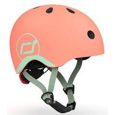 Cască de protecție Scoot&Ride 96389 Peach (cu sistem de reglare), XXS-S, 1+ ani