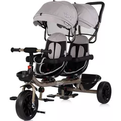Bicicletă-cărucior Chipolino TRKHH0264LA Hip Hop Latte, Tricicletă dublă