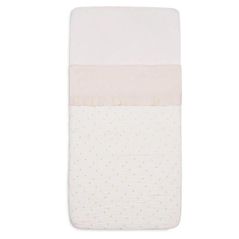 Lenjerie de pat pentru copii Jollein 008-511-66041 Cearsaf pentru leagan Ruffle Natural, 75x100cm