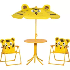 Set de mobilier pentru copii Promstore 42554 Set mobilier pentru copii Tigru 4 unitati, galben