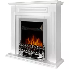 Камин электрический ArtFlame Orina & Galileo silver, 900x900x270mm, Alb