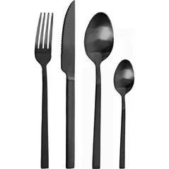 Набор столовых приборов Pinti 36718 Duke Satin 24buc cu strat PVD negru