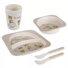 Посуда для кормления Canpol 9/227_bei Набор посуды Bonjour Paris Бежевый (5шт)