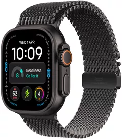 Ceas inteligent Apple Watch Ultra 4 GPS Cellular 49mm Black Titanium Case with Black Titanium Milanese Loop L MJAX4