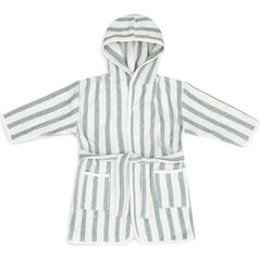 Accesoriu pentru baie Jollein 060-808-68085 Halatel de baie Stripe Terry Sea Green GOTS (1-2 ani)