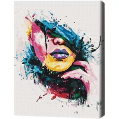 Картина по номерам BrushMe BS51376FC 40x50 cm (fără cutie) Fată în culori