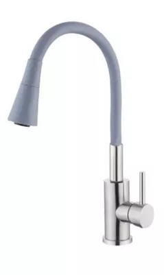 Bateria bucătărie Hydro S Aquafix 821, din inox pipă flexibilă, gri (0400365)