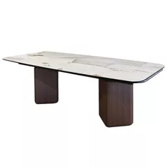 Masă Deco Andia 240/300/360x120xH76 Ceramica pandora TL-331 + Wooden legs