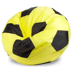 Кресло-мешок BeanBag BM6077, Кресло Мяч из Оксфорда 300D, L, лимонный с чёрным