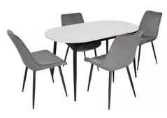 Set masă și scaune Evelin di Costacurta стол DT-533R B + 4 стула YTC-055B Blu-14 (Dark grey)